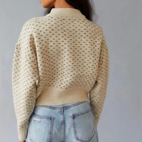 Urban Outfitters BDG Stay Chill Half Zip Cropped Sweater Size Medium - Picture 2 of 8